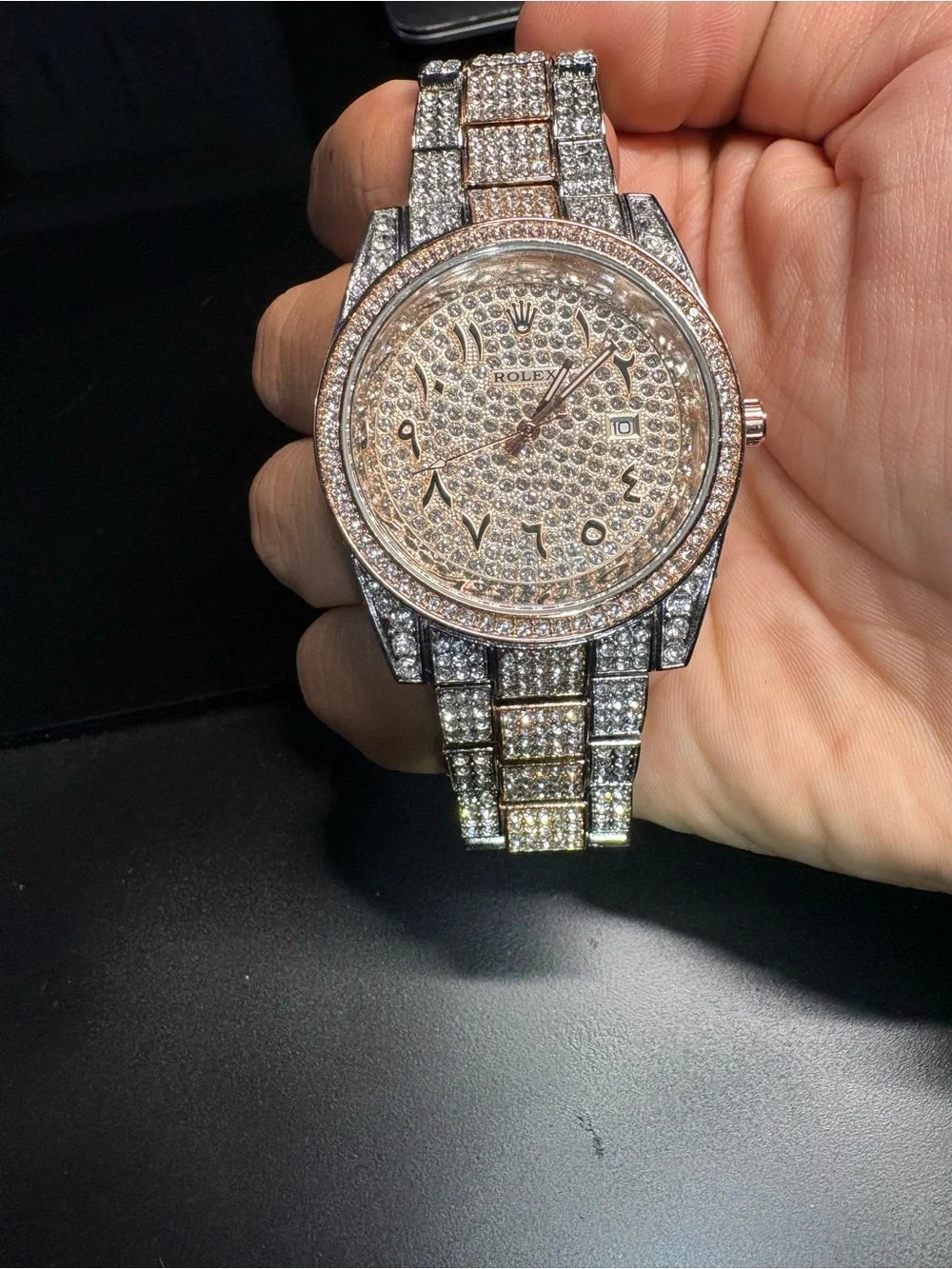 Arabic dial Cz Watch Sterling silver